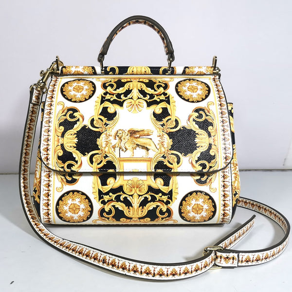 High-quality party handbag women's lion women's handbag women's yellow gold brand bag women's casual shoulder bag famous brand